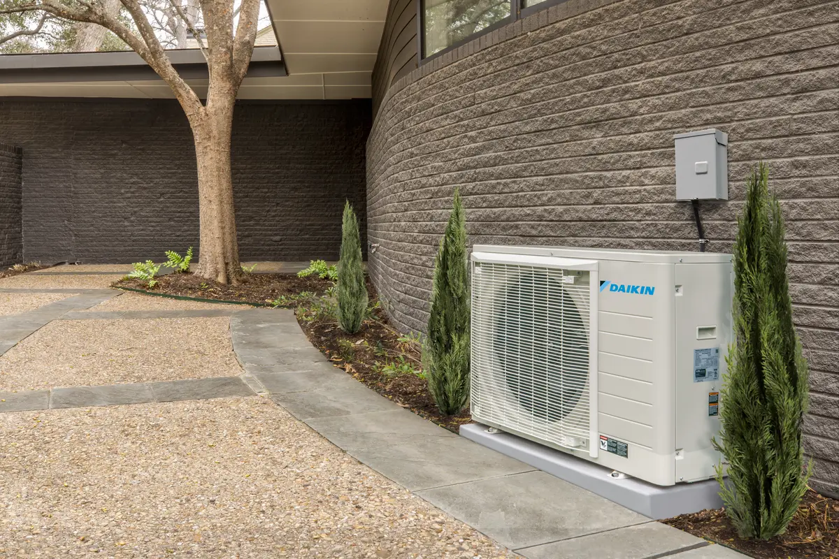 Daikin FIT outdoor unit — the kind of high-efficiency project that often opens the rebate conversation.