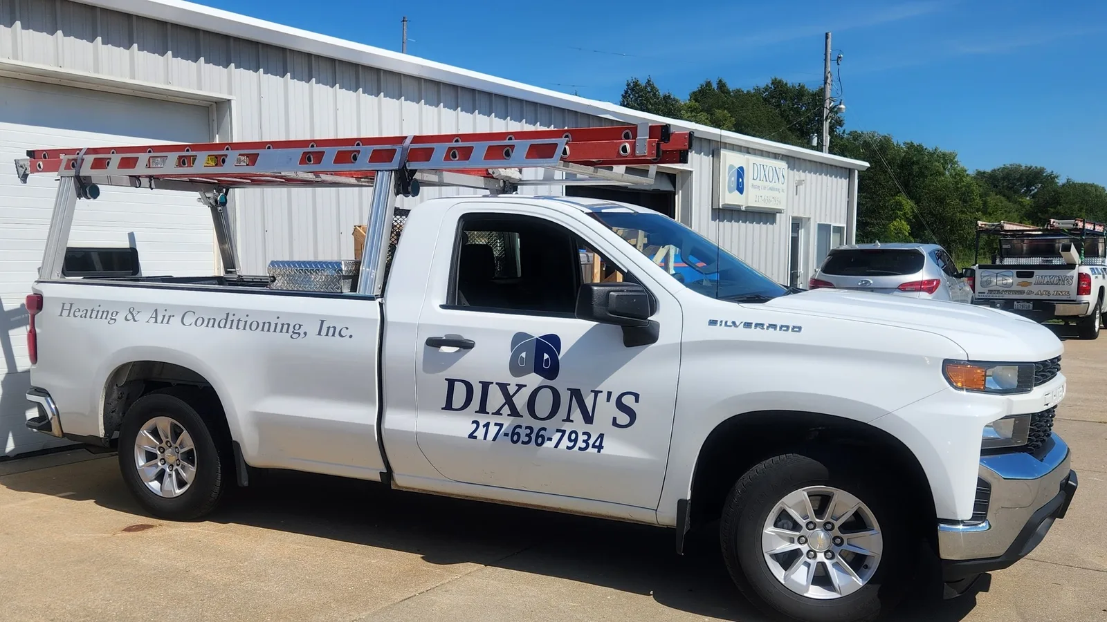 Dixon's service truck representing the company behind this privacy policy.